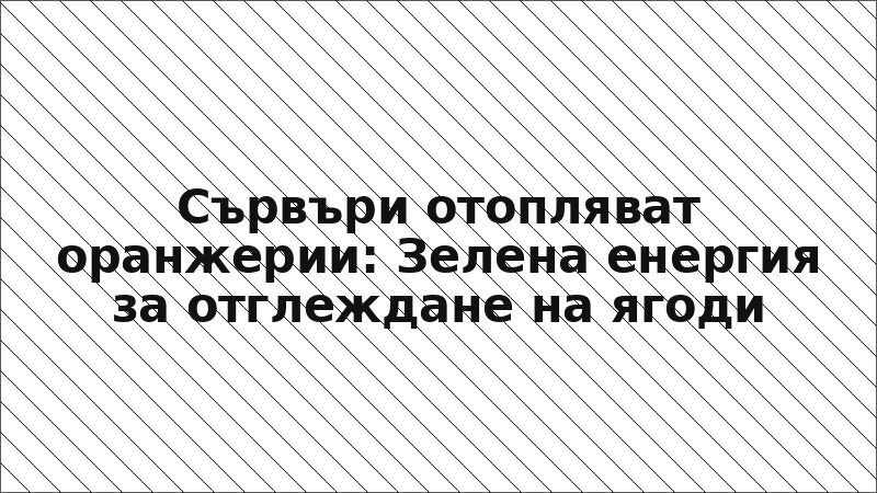 Сървъри отопляват оранжерии: Зелена енергия за отглеждане на ягоди