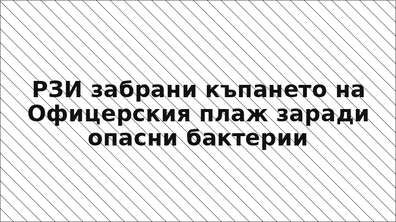 РЗИ забрани къпането на Офицерския плаж заради опасни бактерии