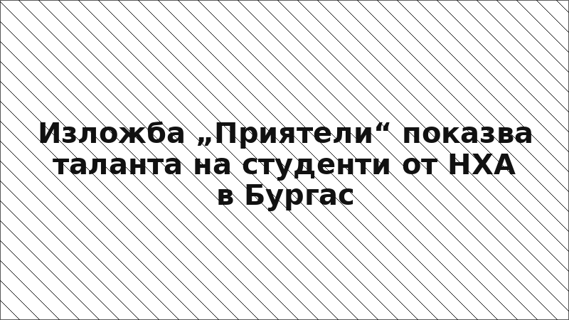 Изложба „Приятели“ показва таланта на студенти от НХА в Бургас
